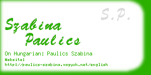 szabina paulics business card